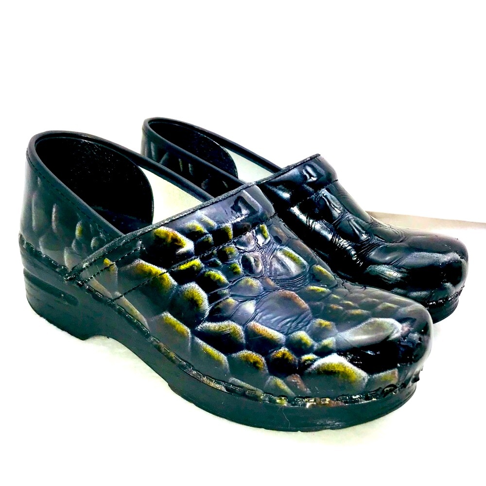 Dansko Reptile Print Clogs - image 1